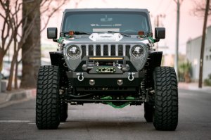 Jeep Wrangler Headlights - DV8 Offroad - LED Projector - Black - `18-`22